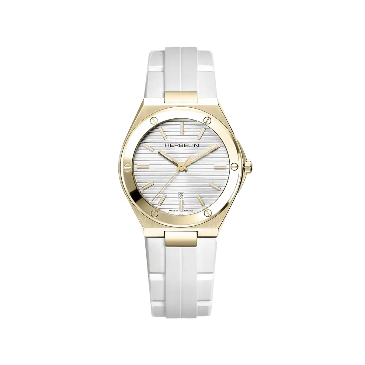 Herbelin Cap Camarat Quartz Gelbgold mit Kautschukband