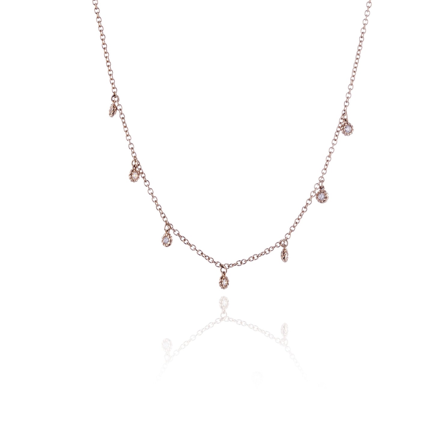 Be8 Jewels Halskette mit sieben Diamanten