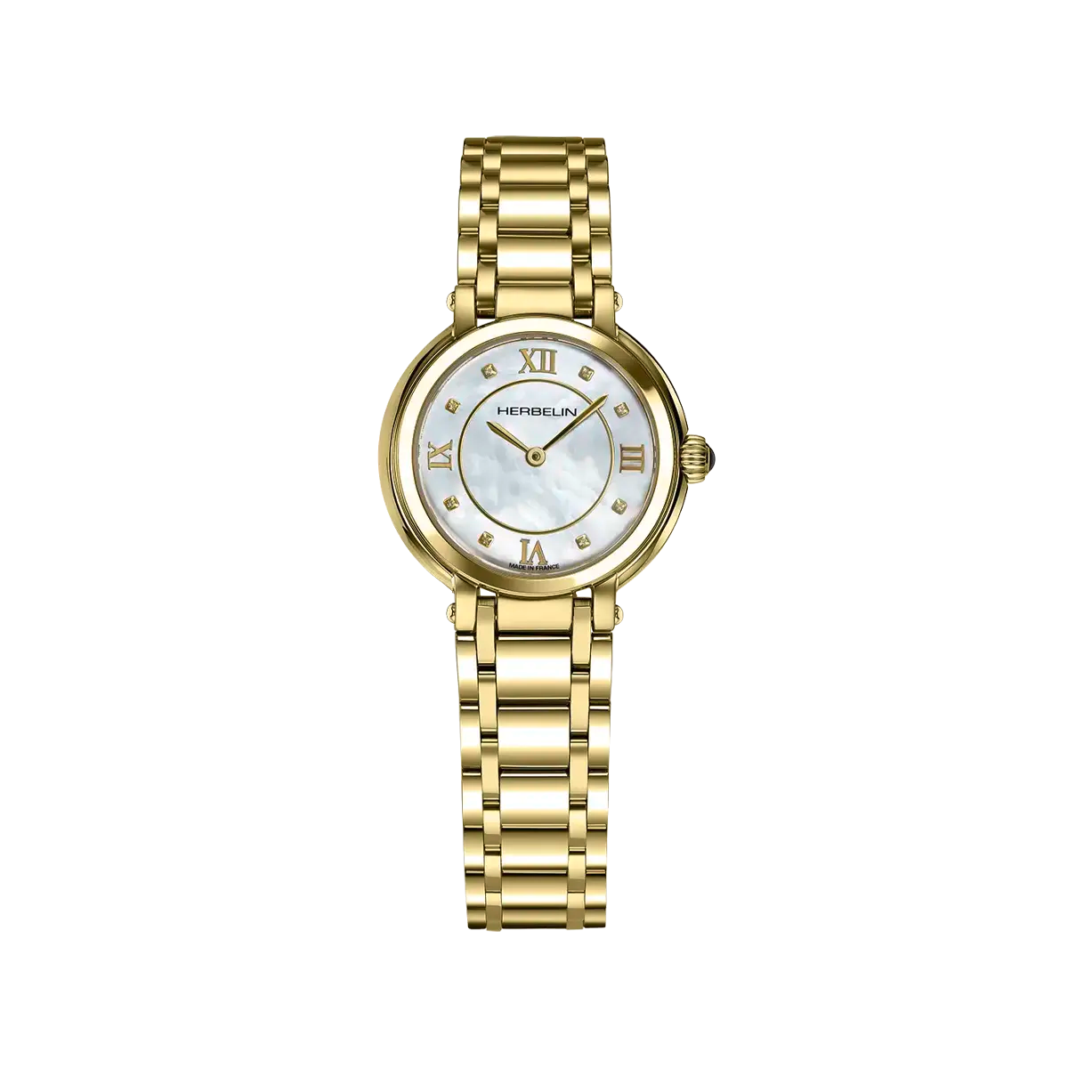 Herbelin Galet Quarz Gelbgold