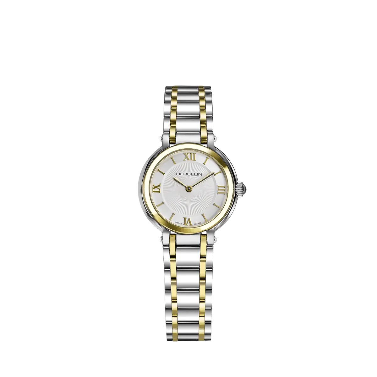 Herbelin Galet Quarz Bicolor Stahl/Gelbgold