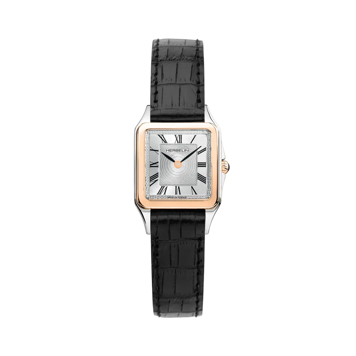 Herbelin Luna Quarz Bicolor Stahl/Roségold mit Lederband