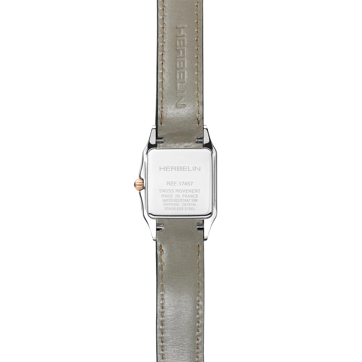 Herbelin Luna Quarz Bicolor Stahl/Roségold mit Lederband