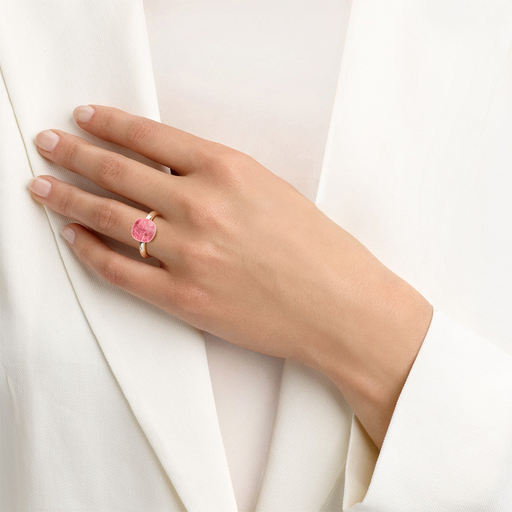 Bigli Mini Sweety Ring mit Rubin und Bergkristall