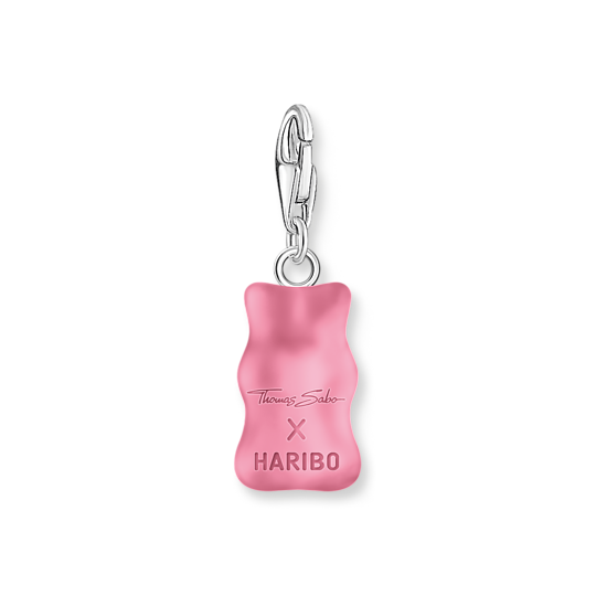 CHARM-GOLDBÄREN-ANHÄNGER IN PINK SILBER