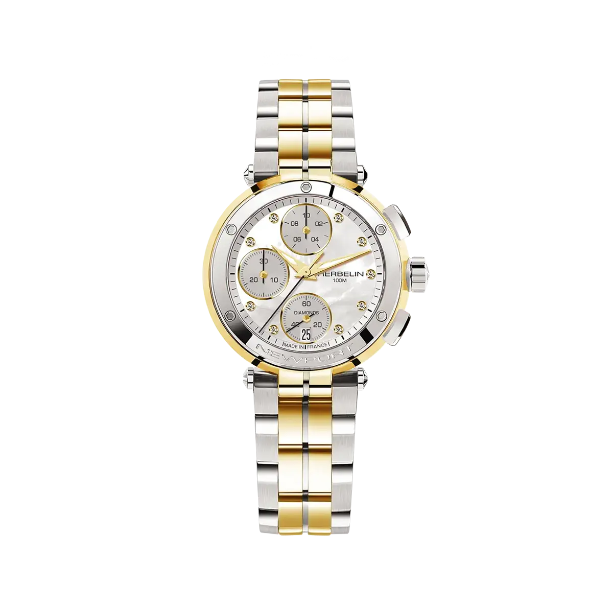 Herbelin New Port Chronograph Bicolor Gelbgold
