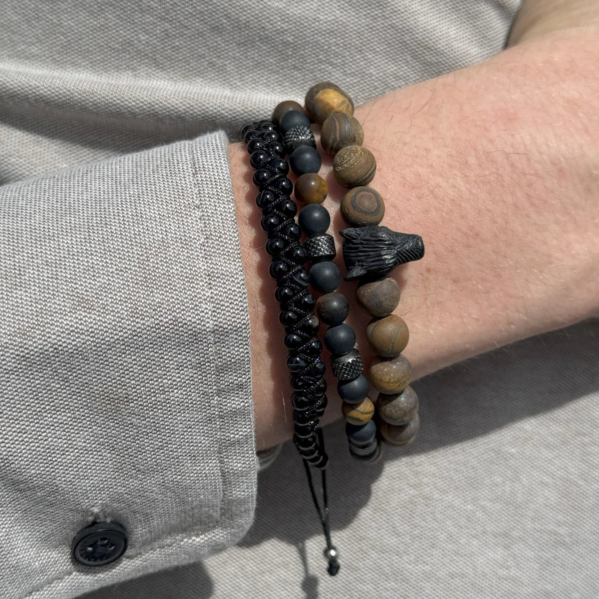 Naturstein Mix Perlen Armband