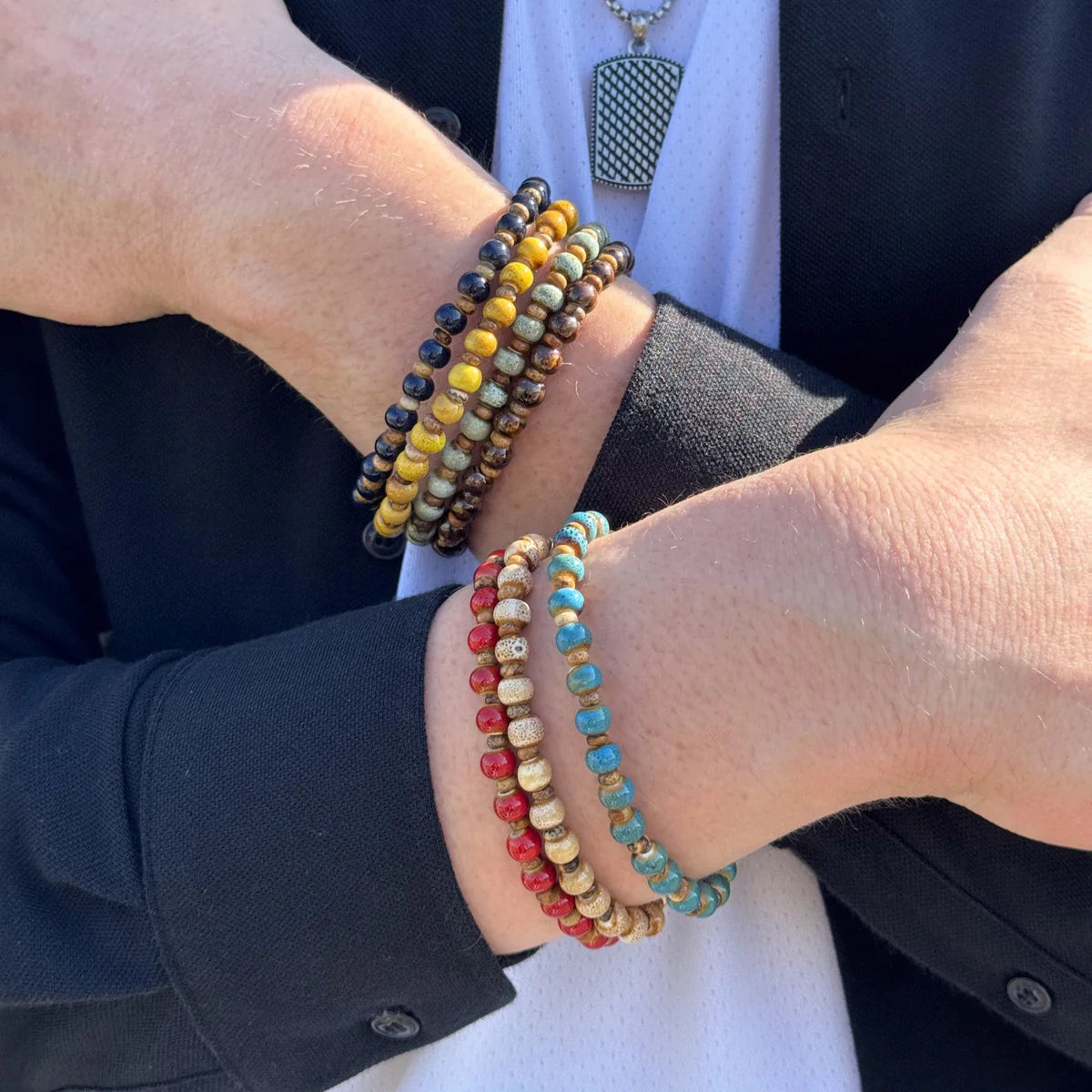 Frank 1967 Keramik-Perlen-Armband