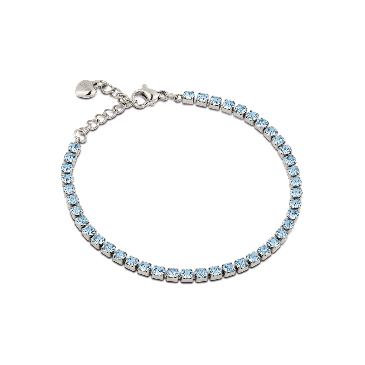 Tennisarmband Silber/Hellblau