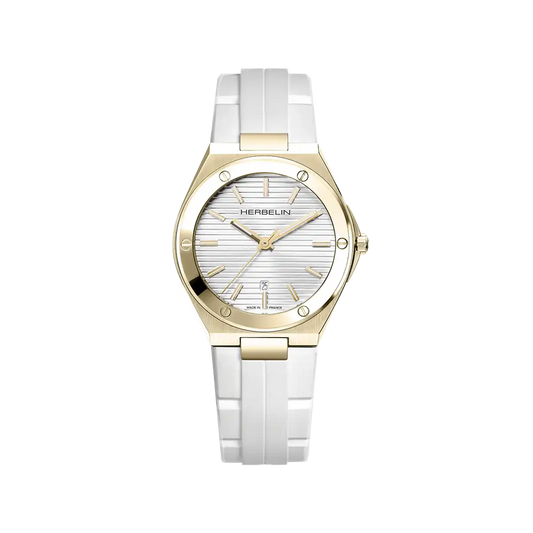 Herbelin Cap Camarat Quartz Gelbgold mit Kautschukband