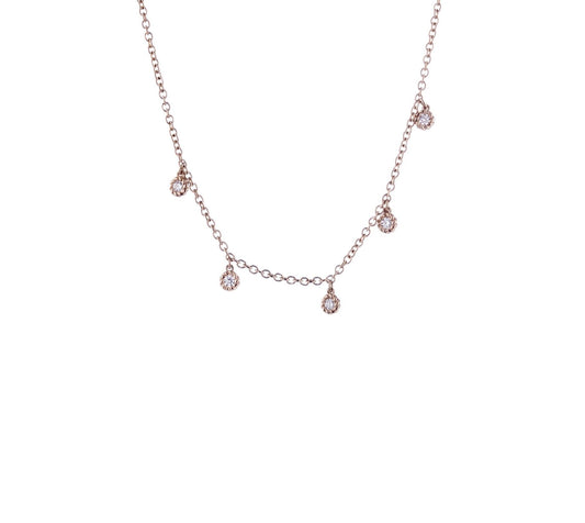 Be8 Jewels Halskette mit fünf Diamanten
