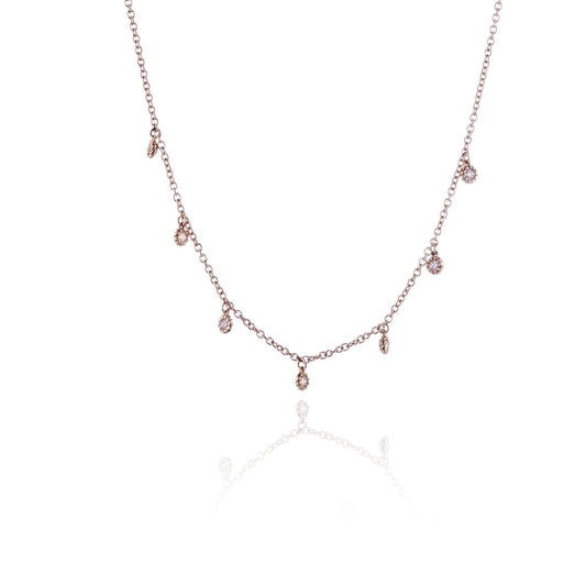 Be8 Jewels Halskette mit sieben Diamanten