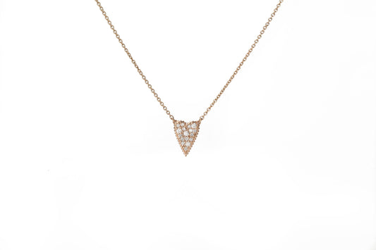 Be8 Jewels Pavé Herz Halskette