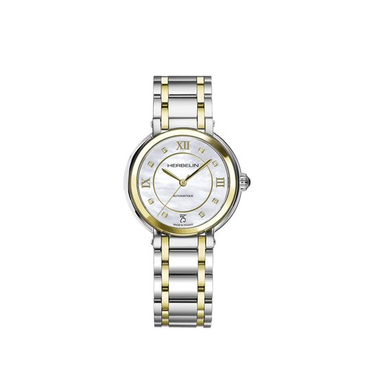 Herbelin Galet Automatik Bicolor Stahl/Gelbgold