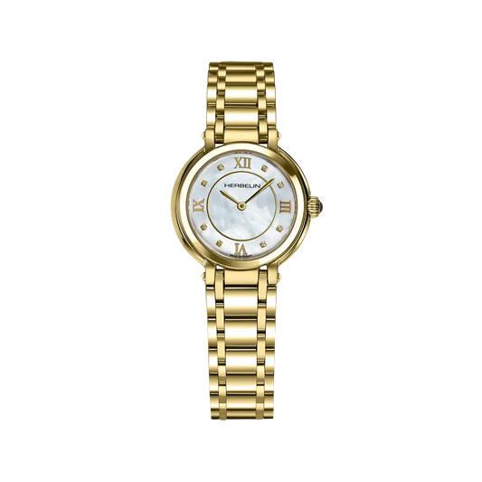 Herbelin Galet Quarz Gelbgold
