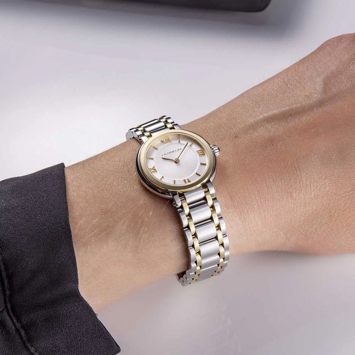 Herbelin Galet Quarz Bicolor Stahl/Gelbgold