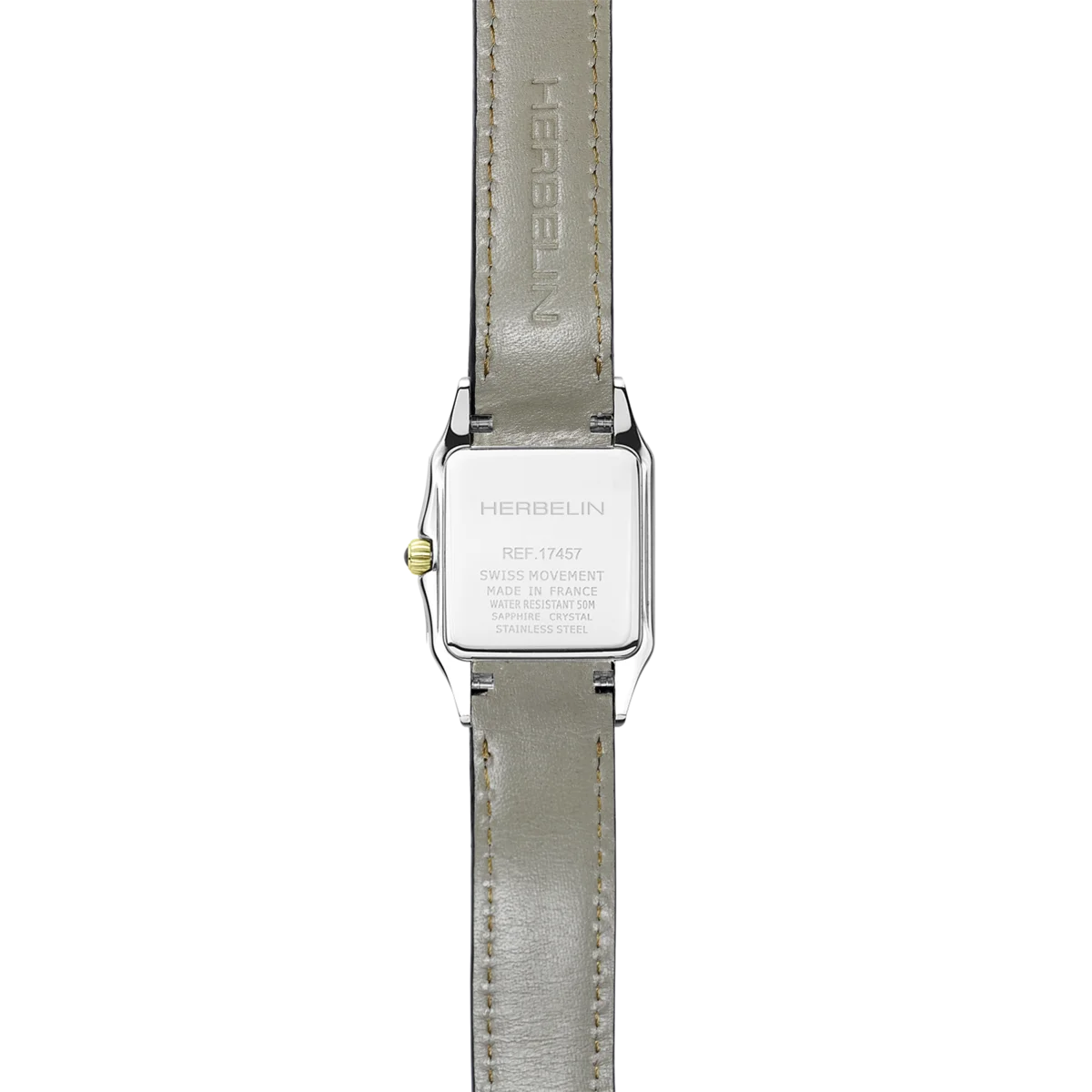 Herbelin Luna Quarz Bicolor Stahl/Gelbgold mit Lederband