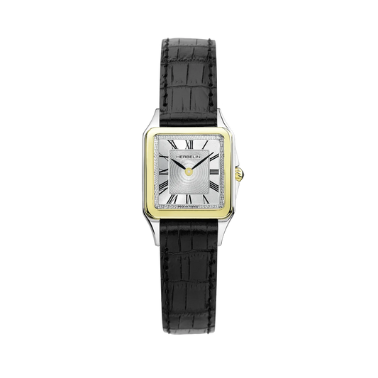 Herbelin Luna Quarz Bicolor Stahl/Gelbgold mit Lederband