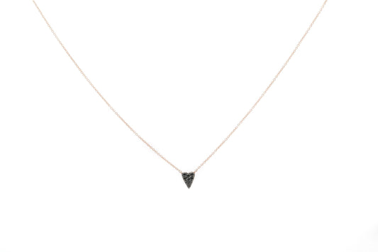 Be8 Jewels Herz Halskette mit schwarzen Diamanten