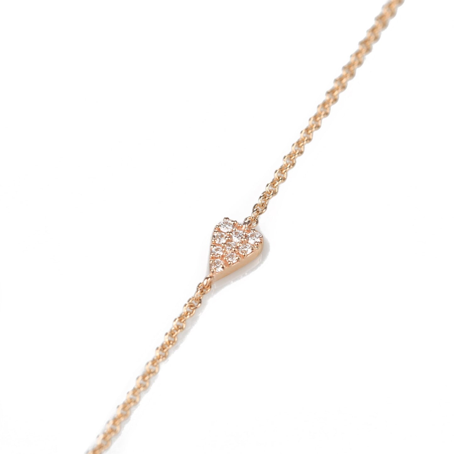 Be8 Jewels Herz Armband mit weißen Diamanten
