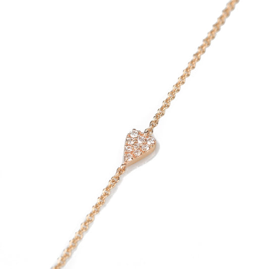 Be8 Jewels Herz Armband mit weißen Diamanten