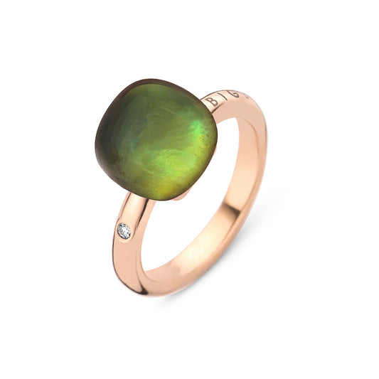 Bigli Mini Sweety Ring mit Turmalin und Perlmutt