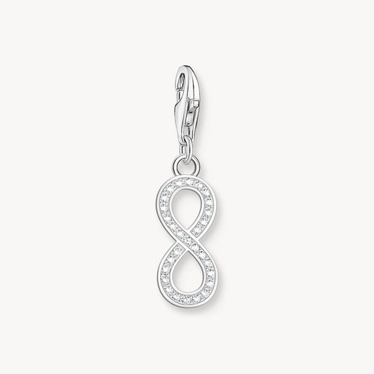 CHARM-ANHÄNGER INFINITY MIT ZIRKONIASTEINEN SILBER