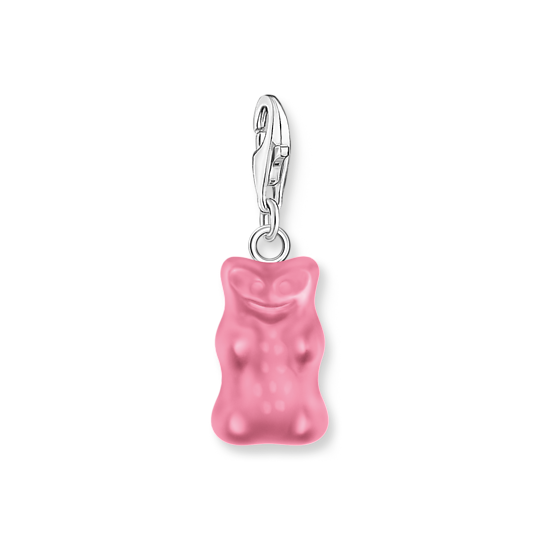 CHARM-GOLDBÄREN-ANHÄNGER IN PINK SILBER