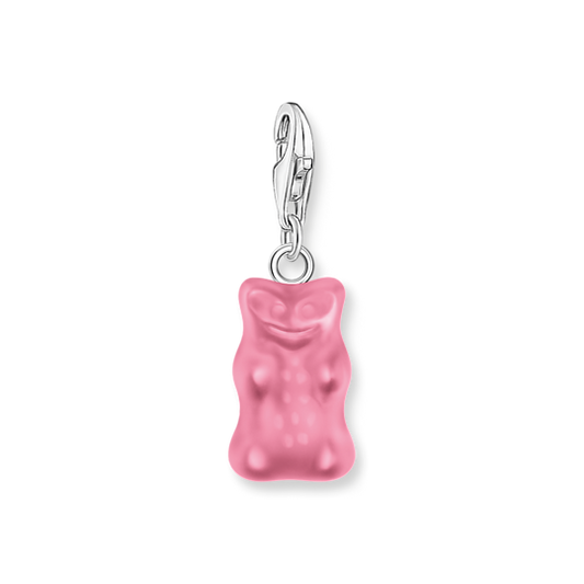 CHARM-GOLDBÄREN-ANHÄNGER IN PINK SILBER