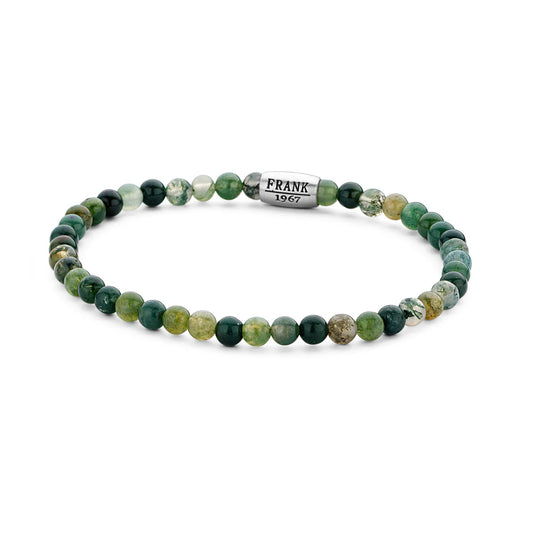 Frank 1967 Moosachat-Perlen-Armband
