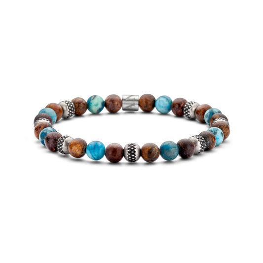 Frank 1967Naturstein mit Stahlperlen Armband