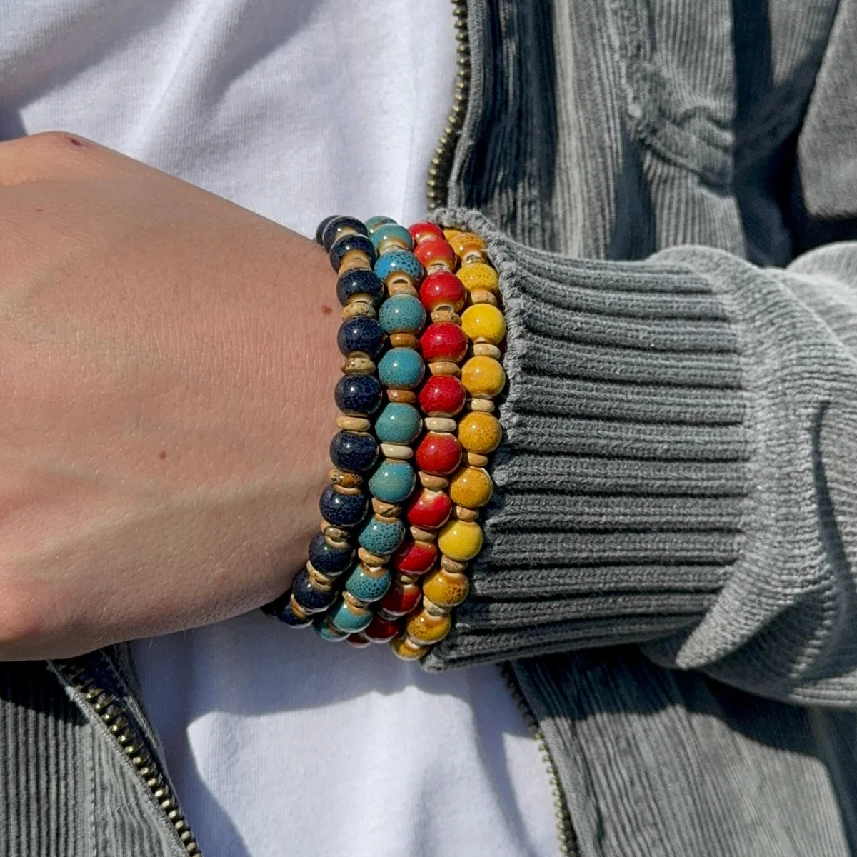 Frank 1967 Keramik-Perlen-Armband