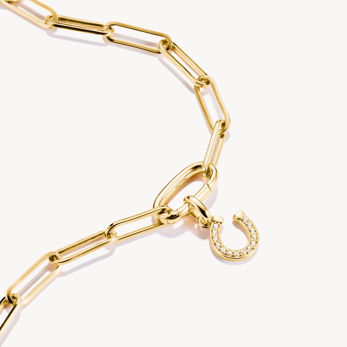 CHARM-ANHÄNGER HUFEISEN MIT STEINEN CONNECT VERGOLDET