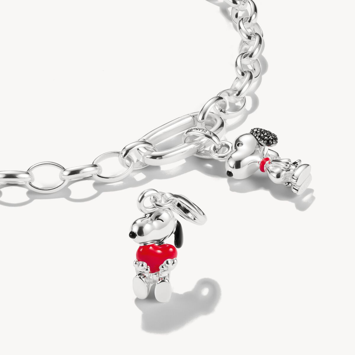 CHARM-ANHÄNGER SNOOPY PAVÉ PEANUTS CONNECT SILBER