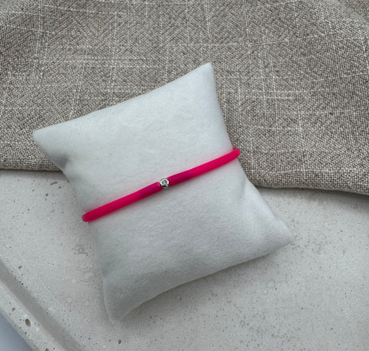 MY FIRST DIAMOND "Rose fluo" Armband