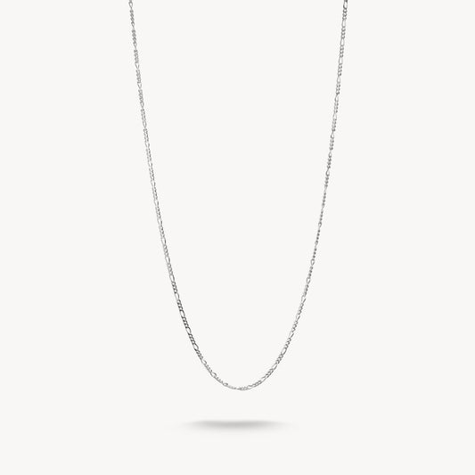 CHARM-KETTE FIGARO-DESIGN SILBER