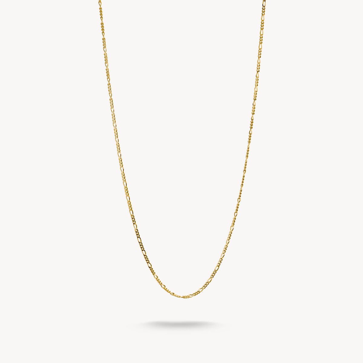 CHARM-KETTE FIGARO-DESIGN VERGOLDET