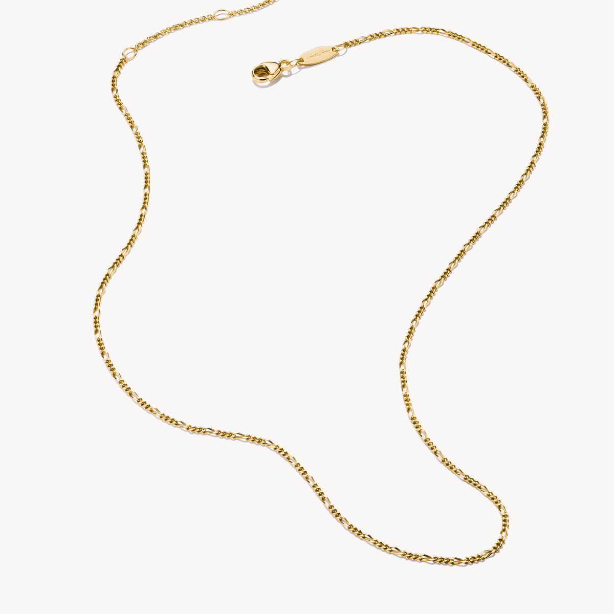 CHARM-KETTE FIGARO-DESIGN VERGOLDET