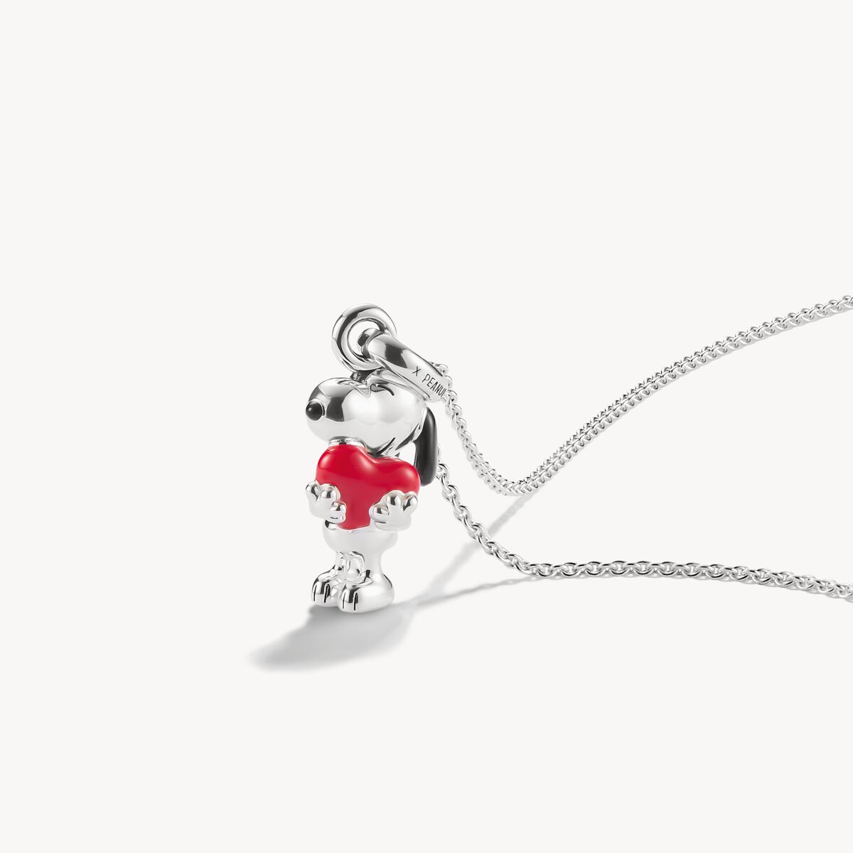 KETTE SNOOPY MIT HERZ ANHÄNGER PEANUTS SILBER