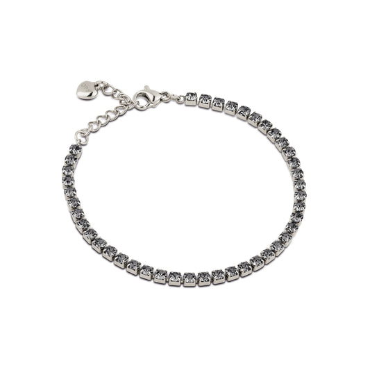 Tennisarmband Silber/Schwarz