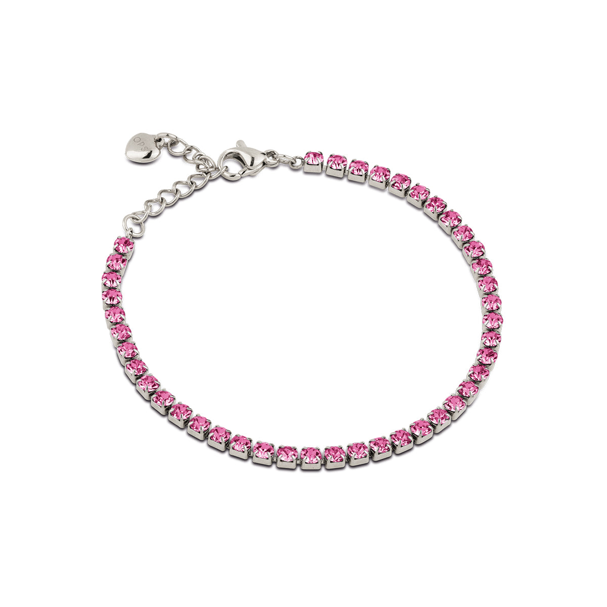 Tennisarmband Silber/Fuchsia