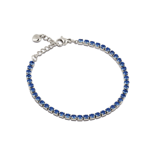 Tennisarmband Silber/Blau