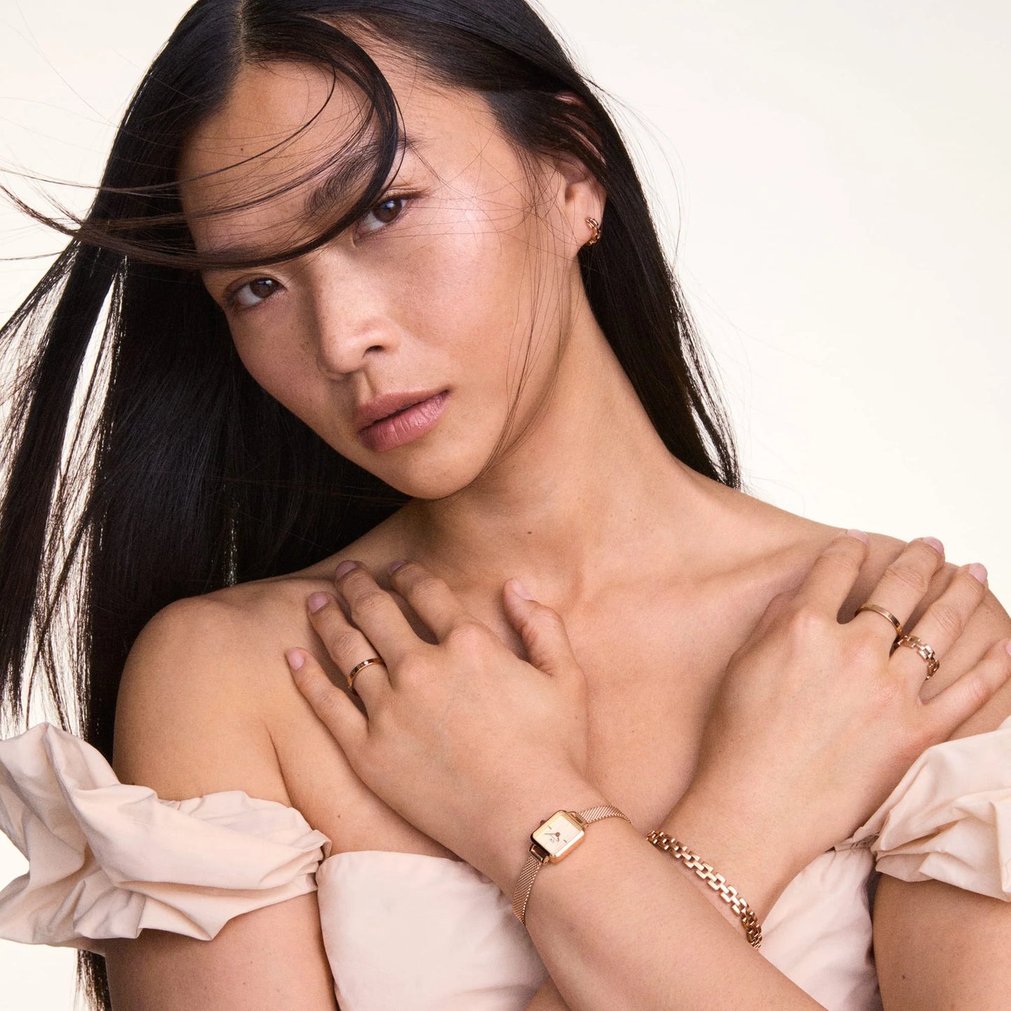 Daniel Wellington Quadro Mini Melrose Champagne